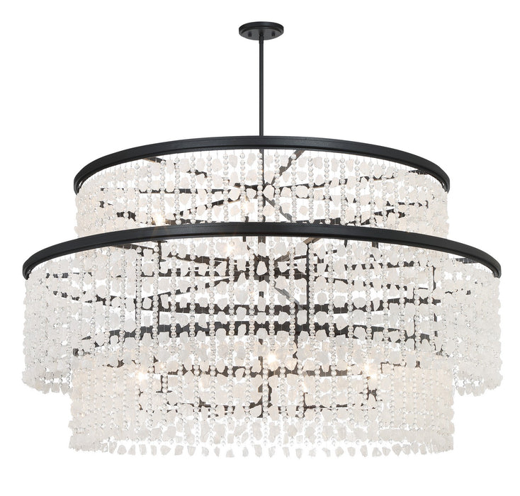 Minka-Lavery - 6709-66 - 14 Light Chandelier - Shimmering Elegance - Sand Coal