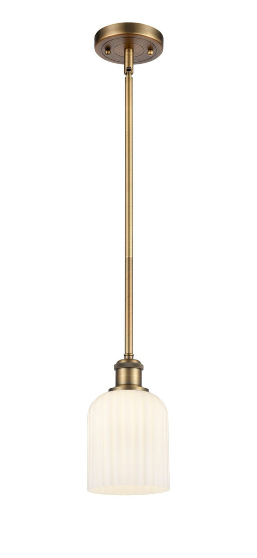 Innovations - 516-1S-BB-G559-5GWH - One Light Mini Pendant - Ballston - Brushed Brass