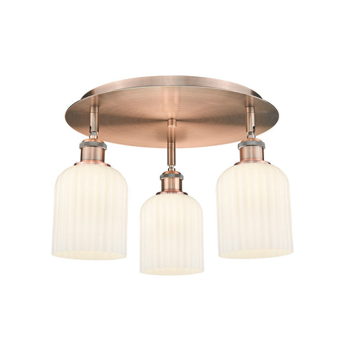 Downtown Urban Three Light Flush Mount