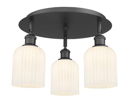 Innovations - 516-3C-BK-G559-5GWH - Three Light Flush Mount - Downtown Urban - Matte Black