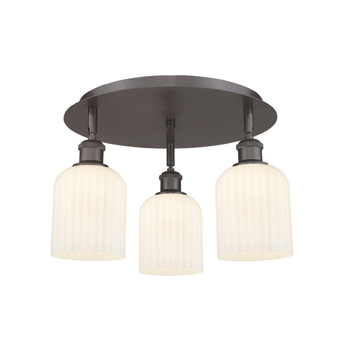 Downtown Urban Three Light Flush Mount