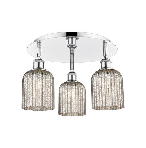 Downtown Urban Three Light Flush Mount