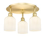 Innovations - 516-3C-SG-G559-5GWH - Three Light Flush Mount - Downtown Urban - Satin Gold