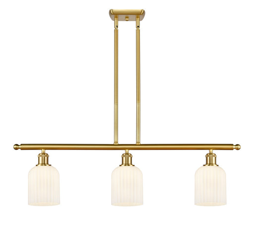 Innovations - 516-3I-SG-G559-5GWH - Three Light Island Pendant - Ballston - Satin Gold