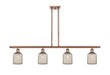 Innovations - 516-4I-AC-G559-5ME - Four Light Island Pendant - Ballston - Antique Copper