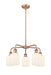 Innovations - 516-5CR-AC-G559-5GWH - Five Light Chandelier - Downtown Urban - Antique Copper