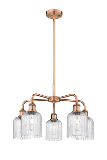 Downtown Urban Five Light Chandelier Antique Copper