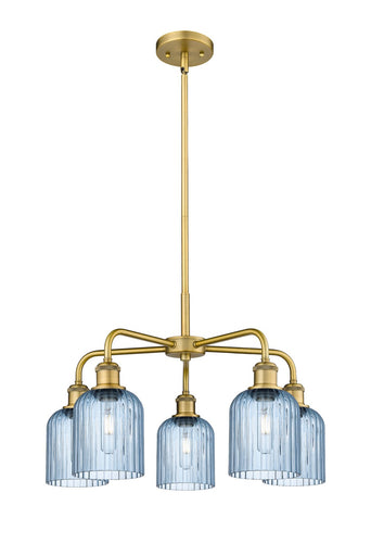 Downtown Urban Five Light Chandelier Brushed Brass