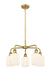 Innovations - 516-5CR-BB-G559-5GWH - Five Light Chandelier - Downtown Urban - Brushed Brass