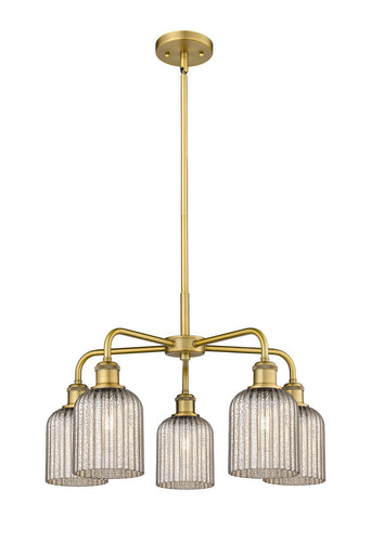Downtown Urban Five Light Chandelier Brushed Brass
