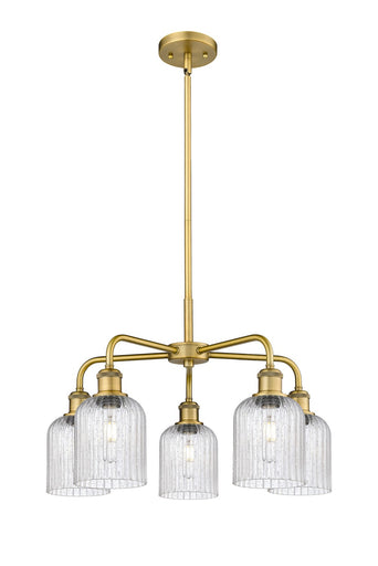 Downtown Urban Five Light Chandelier Brushed Brass