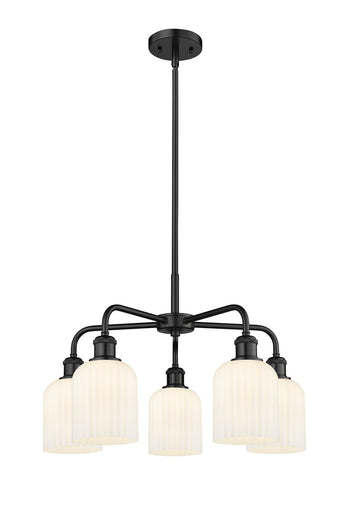 Downtown Urban Five Light Chandelier Matte Black