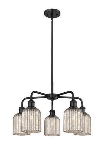 Downtown Urban Five Light Chandelier Matte Black