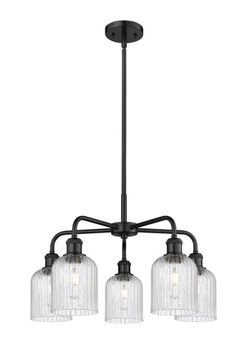 Downtown Urban Five Light Chandelier Matte Black