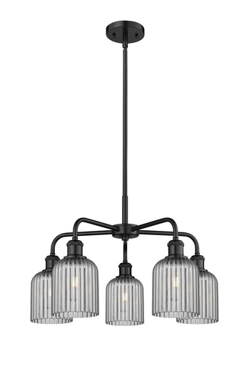 Downtown Urban Five Light Chandelier Matte Black