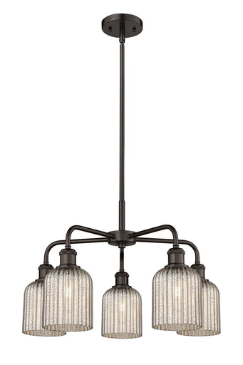 Downtown Urban Five Light Chandelier Oil Rubbed Bronze