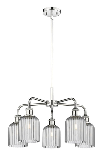Downtown Urban Five Light Chandelier Polished Chrome