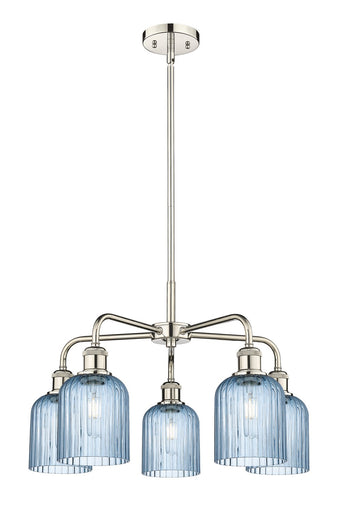 Downtown Urban Five Light Chandelier Polished Nickel
