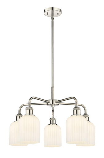 Downtown Urban Five Light Chandelier Polished Nickel