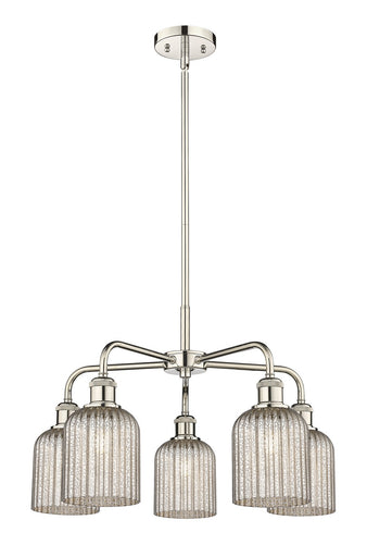 Downtown Urban Five Light Chandelier Polished Nickel