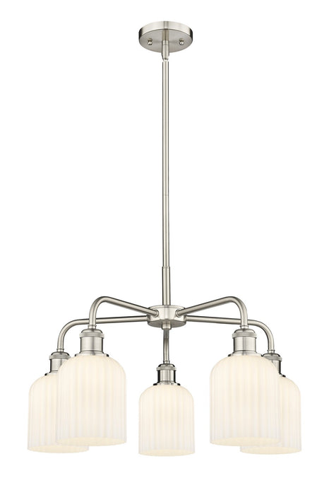 Innovations - 516-5CR-SN-G559-5GWH - Five Light Chandelier - Downtown Urban - Satin Nickel