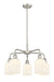 Innovations - 516-5CR-SN-G559-5GWH - Five Light Chandelier - Downtown Urban - Satin Nickel