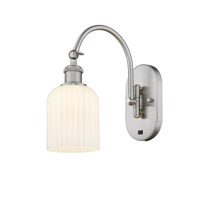 Innovations - 518-1W-SN-G559-5GWH - One Light Wall Sconce - Ballston - Brushed Satin Nickel