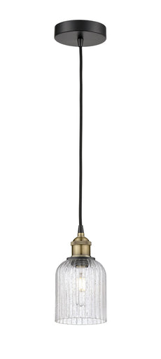 Edison One Light Mini Pendant Black Antique Brass