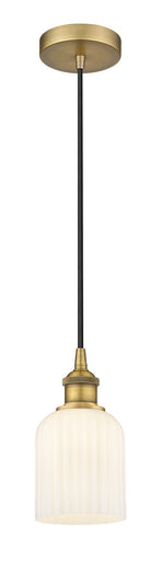 Edison One Light Mini Pendant Brushed Brass