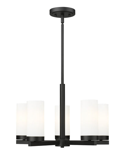 Danica Five Light Chandelier Matte Black