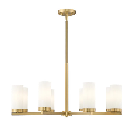 Danica Eight Light Chandelier Modern Gold