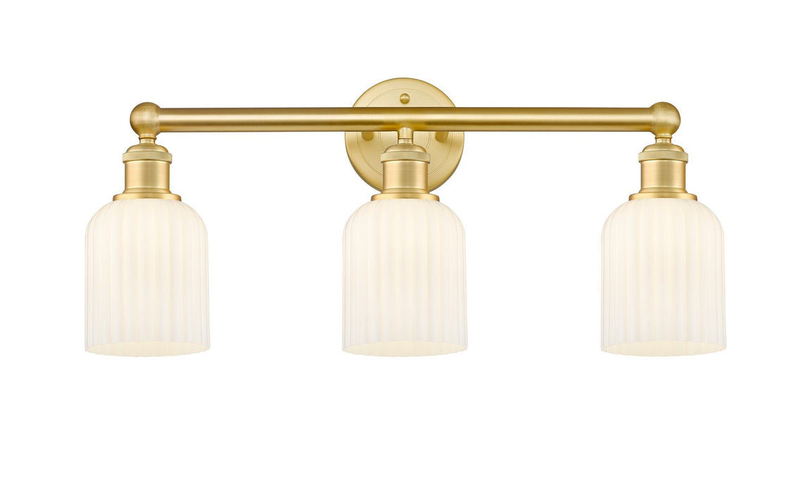 Innovations - 616-3W-SG-G559-5GWH - Three Light Bath Vanity - Edison - Satin Gold