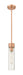 Innovations - 617-1S-AC-G617-11CL - One Light Mini Pendant - Downtown Urban - Antique Copper