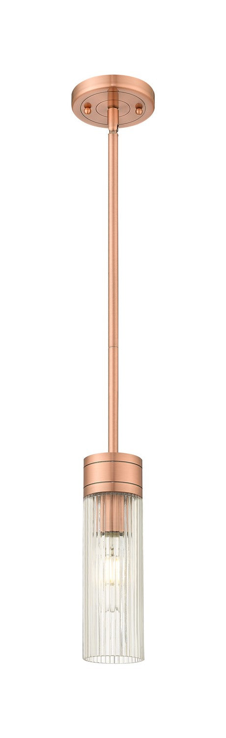 Innovations - 617-1S-AC-G617-8SCL - One Light Mini Pendant - Downtown Urban - Antique Copper