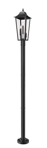 Gannon Three Light Outdoor Post Mounted Fixture Black