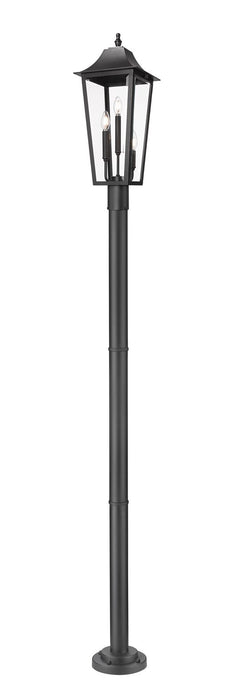 Z-Lite - 5008PHBR-567P-BK - Three Light Outdoor Post Mount - Gannon - Black