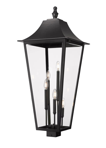Gannon Five Light Outdoor Post Mount Fixture Black
