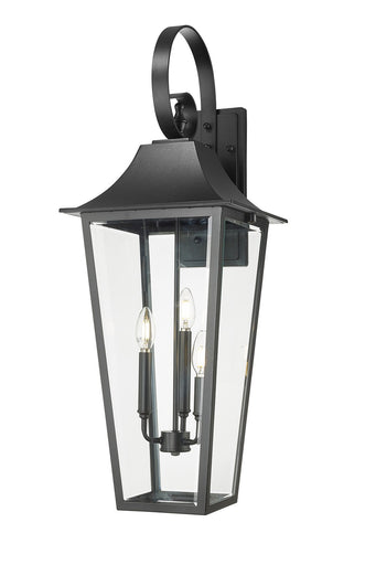 Gannon Three Light Outdoor Wall Light Black