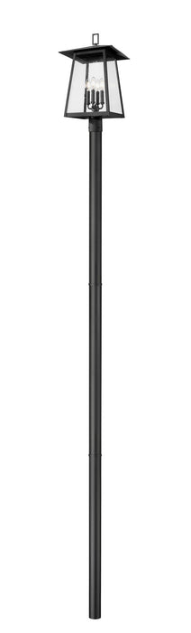 Z-Lite - 5015PHBR-5009P120-BK - Four Light Outdoor Post Mount - Rainer - Black