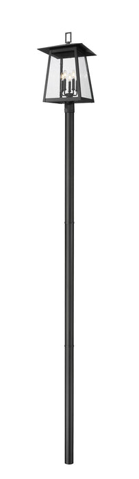 Z-Lite - 5015PHXLR-5009P120-B - Five Light Outdoor Post Mount - Rainer - Black