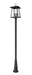 Z-Lite - 5015PHXLR-5011P-BK - Five Light Outdoor Post Mount - Rainer - Black