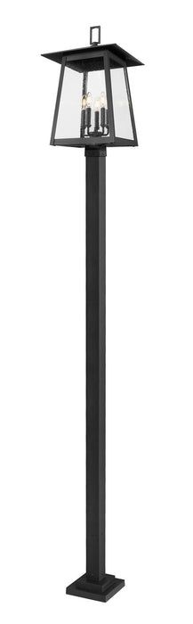 Z-Lite - 5015PHXLS-536P-BK - Five Light Outdoor Post Mount - Rainer - Black