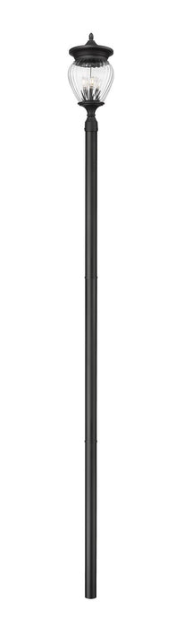 Z-Lite - 5016PHBR-5009P120-BK - Four Light Outdoor Post Mount - Davina - Black