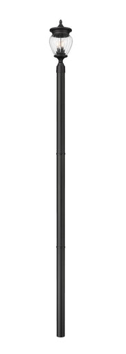 Davina Three Light Outdoor Post Mounted Fixture Black