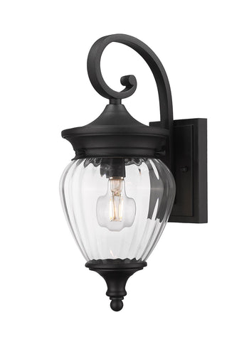 Davina One Light Outdoor Wall Light Black