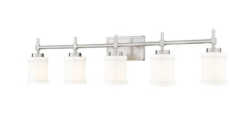 Cadoc Five Light Vanity Brushed Nickel