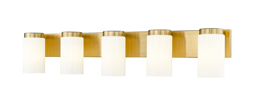 Burk Five Light Vanity Luxe Gold