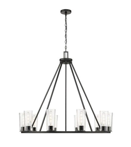 Titus Ten Light Chandelier Matte Black