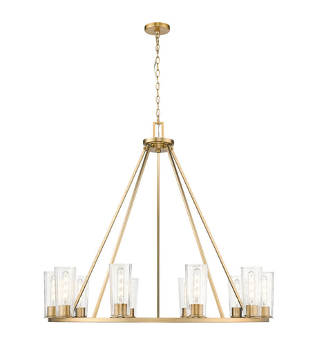 Titus Ten Light Chandelier Modern Gold
