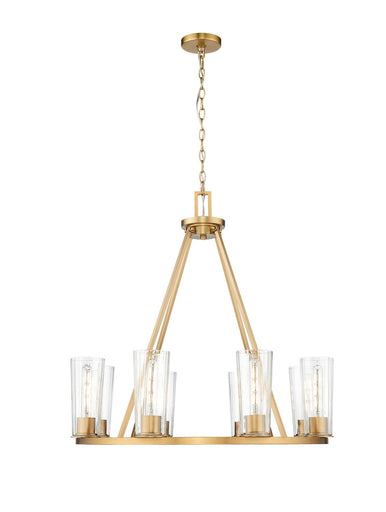 Titus Eight Light Chandelier Modern Gold